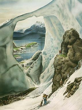 No. 11 Larsen Ice Shelf Antarctica Country Club, golf art print by Loyal H Chapman