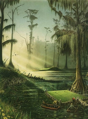 No. 12 Okefenokee Swamp Municipal, golf art print by Loyal H Chapman