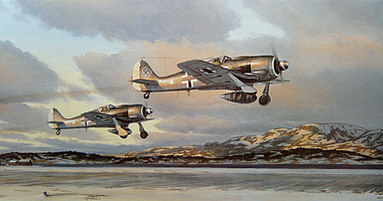 Alarmstart, Focke-Wulf 190 art print by Mark Postlethwaite