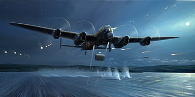 Dambusters - The Opening Shots, Avro Lancaster aviation art print by Mark Postlethwaite