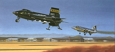 First Re-entry, X-15 aviation art print by Mike Machat