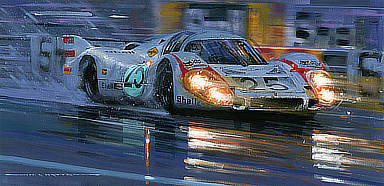 Le Mans 1970 - Porsche 917LH Motorsport Art Print by Nicholas Watts