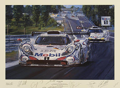 Le Mans 1998, Porsche 911 GT1-98 motorsport art print by Nicholas Watts