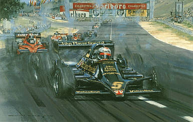 Mario Andretti World Champion, Lotus 79 F1 motorsport art print by Nicholas Watts