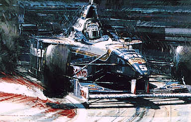 Out of the Shadows, Damon Hill Williams-Renault F1 art print by Nicholas Watts