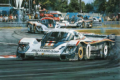 Porsche Domination Le Mans 1982, Porsche 956 Gruppe C motorsport art print by Nicholas Watts