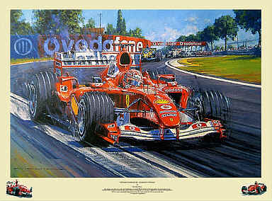 Schumacher Champion Supreme, signed Ferrari F1 motorsport art print by Nicholas Watts