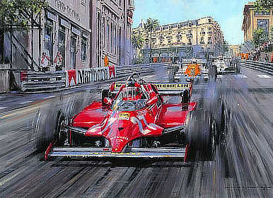 Villeneuve - Monaco Grand Prix 1981, Formual One art print by Nicholas Watts