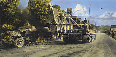 Holding the Line, Michael Wittmann's Tiger Panzer Kunstdruck