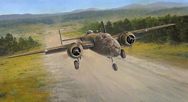The Royce Raid, B-25 Mitchell aviation art print by Richard Taylor