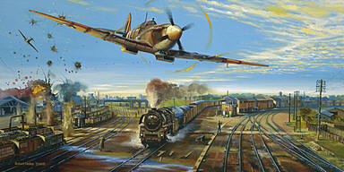 Smiths Defiants, Spitfire Ian Smith aviation art print by Robert Bailey