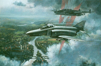Falkenstaffel, F-4F Phantom JG74 aviation art by Ronald Wong