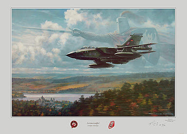 Geisterstaffel - Luftwaffe Tornado JaboG 33 aviation art print by Ronald Wong