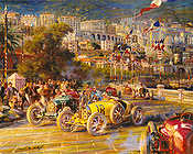 Monaco Grand Prix 1929, Bugatti T35 Motorsport Kunstdruck von Alfredo De la Maria