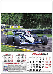 Formula-1 Wall Calendar 2023 Grand Prix Motorsport - August