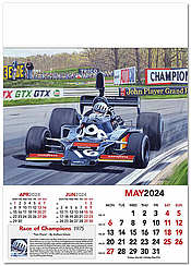 Formula One Wall Calendar Grand Prix 2024 Motorsport - May