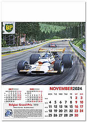 F1 Racing Wall Calendar Grand Prix 2024 - November