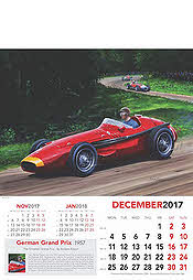 Formel-1 Grand Prix Kalender 2017 Dezember Juan Manuel Fangio Maserati 250F