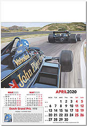 Formel-1 Wandkalender 2020 Grosser Preis der Niederlande 1978 April
