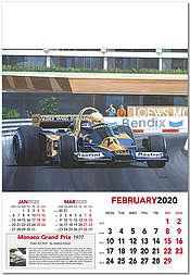 Formula-1 Wall Calendar 2020 Monaco Grand Prix 1972 February