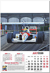 Formel-1 Wandkalender 2020 Juli Grosser Preis von Monaco 1991