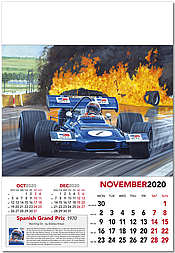 Formel-1 Wandkalender 2020 November Grosser Preis von Spanien 1970