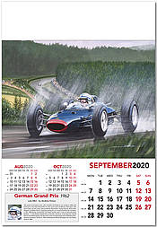 Formula-1 Wall Calendar 2020 September German Grand Prix 1962