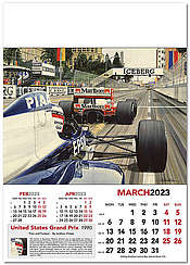 Formel-1 Wandkalender 2023 Grand Prix - März