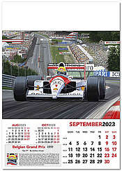 Formula One Wall Calendar 2023 Grand Prix Senna - September