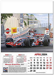 F1 Wall Calendar Grand Prix 2024 Motorsport - April