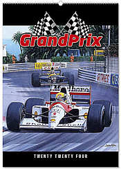 F1 Motorsport Art Wall Calendar Grand Prix - 2024