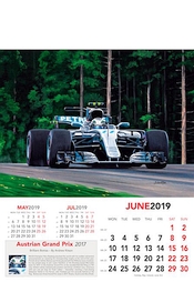 Formula-1 Art Calendar 2019 Austria Grand Prix 2017 - June