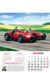 Formel-1 Wandkalender 2019 Frankreich GP 1953 - Mai