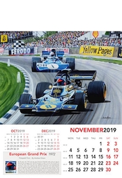 F1 Kunst Kalender 2019 Europa Grand Prix 1972 - November