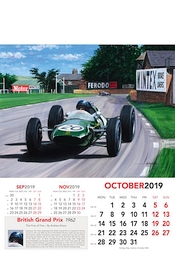 Formel-1 Kunst Kalender 2019 Grossbritannien GP 1962 - Oktober