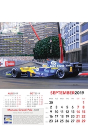 Formula-1 Art Calendar 2019 Monaco Grand Prix 2006 - September