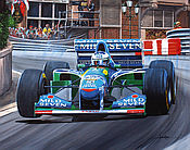 Formel 1 Wandkalender 2021 - Grand Prix von Monaco 1994 - MIchael Schumacher im Mild Seven Benetton-Ford B194 - Februar