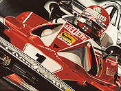 Niki Lauda Ferrari Formula One art print by Colin Carter