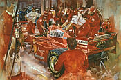 Ferrari Team Practice Silverstone 1997 Formula-1 art print by Craig Warwick