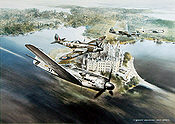 Luftkampf über dem Schweriner See,  FW-190D-9 Luftfahrtkunst von Geoff-Nutkins
