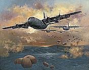 Rapid Guardians, C-130 Hercules Kosovo aviation art print by Heinz Krebs