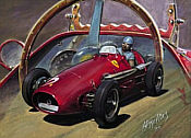Ascari 1955, Ferrari F1 art print by Hessel Bes