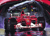 The Red Dream - Schumacher 2002 Ferrari F1 motorsport art print by Hessel Bes