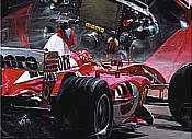 The Red Dream - Schumacher 2003 Ferrari F1 motorsport art print by Hessel Bes