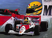 Honda McLaren Ayrton Senna - F1 Motorsport Kunstdruck von Hessel Bes
