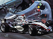 Kimi Raikkonen 2005 McLaren Mercedes Formula-1 art print by Hessel Bes