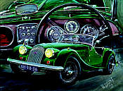 Morgan Plus 4 automobile art print by Hessel Bes