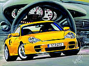 Porsche GT2 automobile art print by Hessel Bes