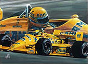 Ayrton Senna - Camel Lotus, Formel-1 Kunstdruck von Hessel Bes