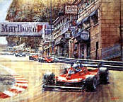 Jody Scheckter, Ferrari 312T4 F1 motorsport art print by Juan Carlos Ferrigno